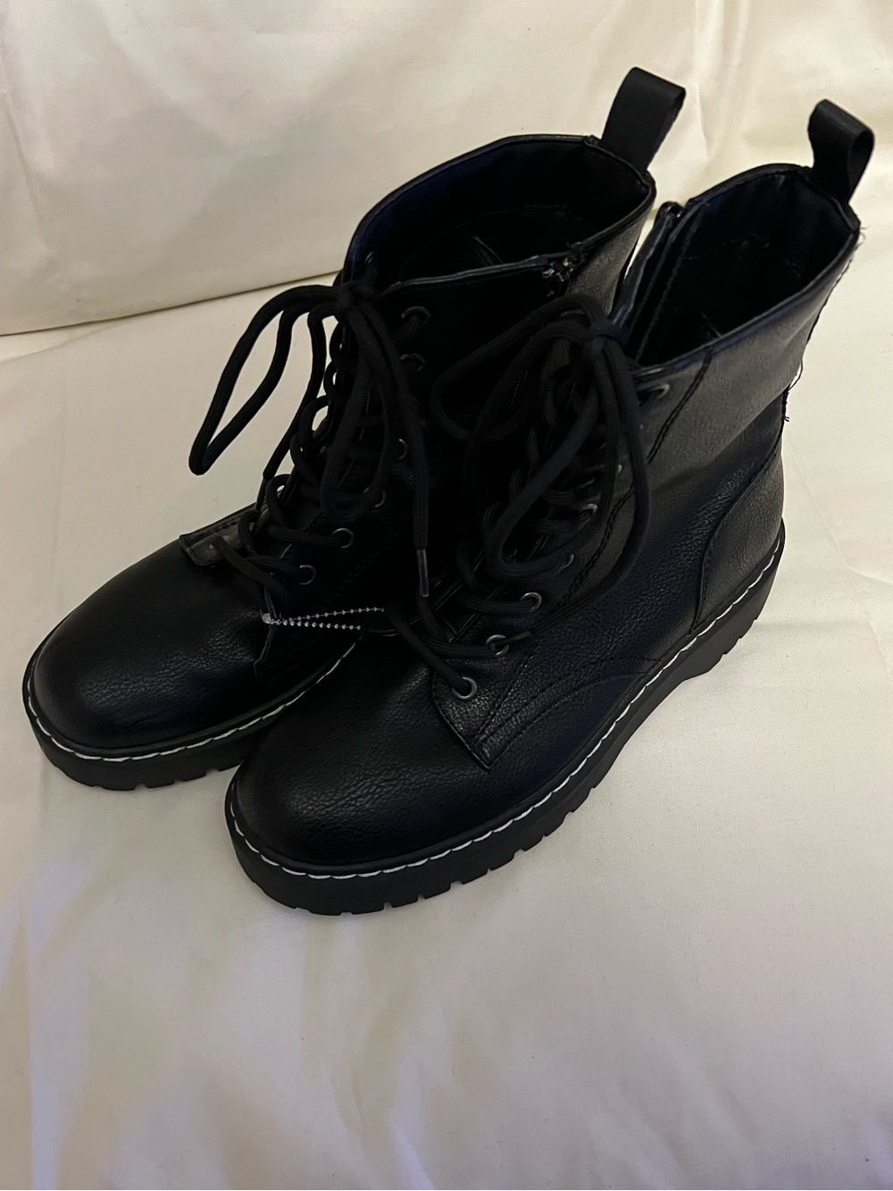 Sincerely Jules Black Lace-Up Combat Boots